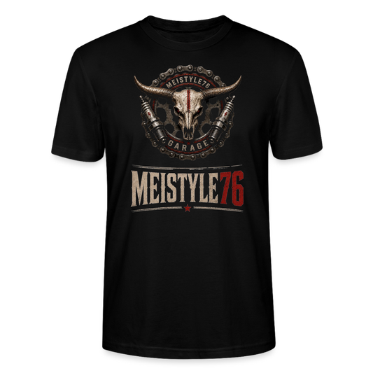 Meistyle76 Garage Shirt – Biker & Schrauber Style - Schwarz