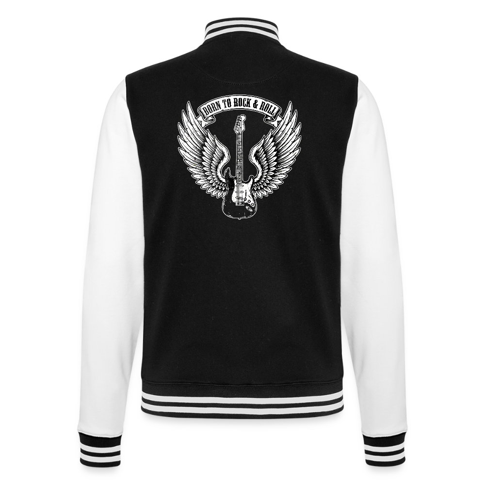 College-Sweatjacke - Schwarz/Weiß