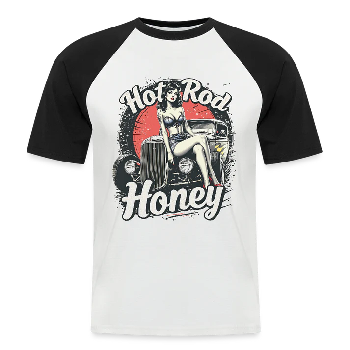 Hot Rod Honey - Männer Baseball-T-Shirt