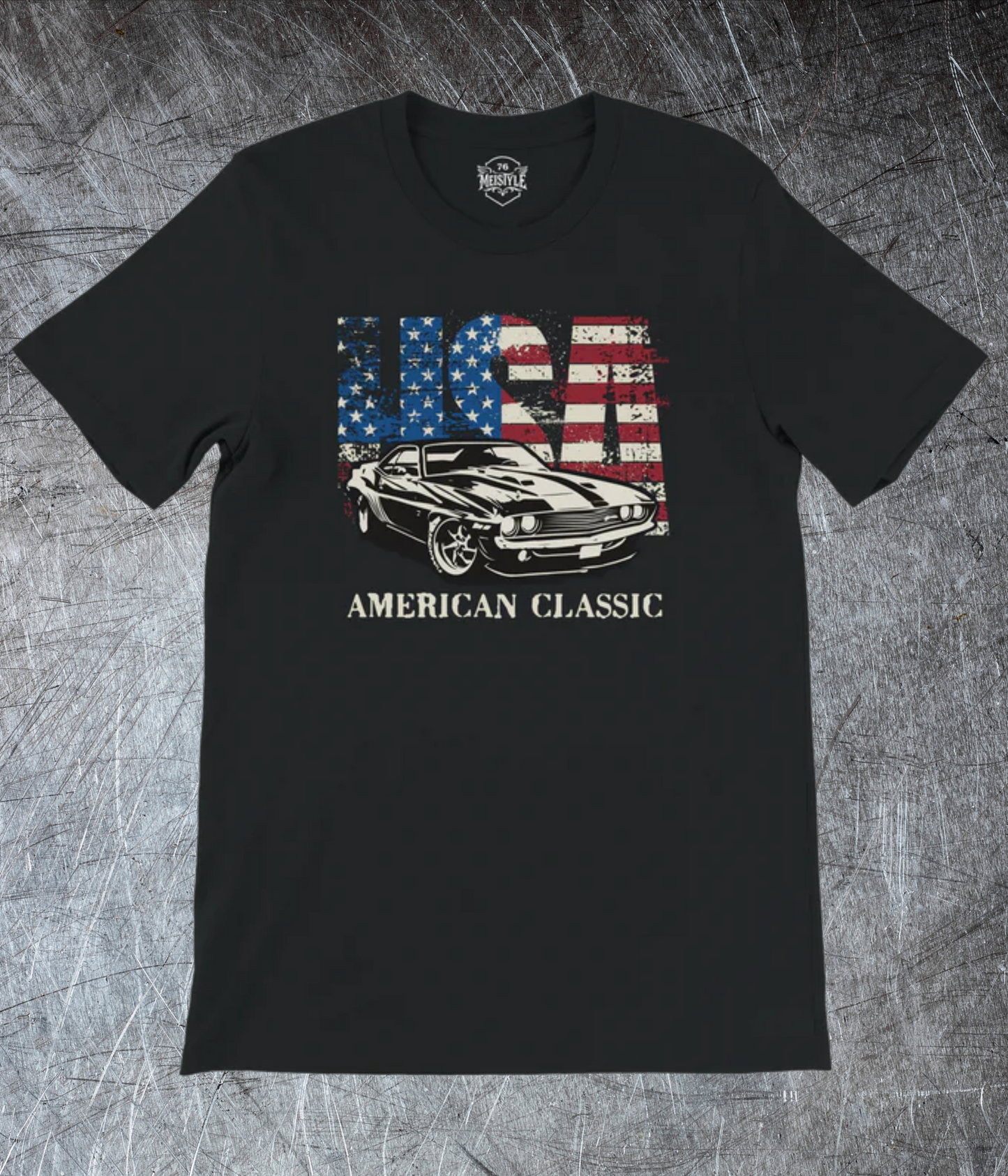🗽USA American Classic – Muscle Car & Flag