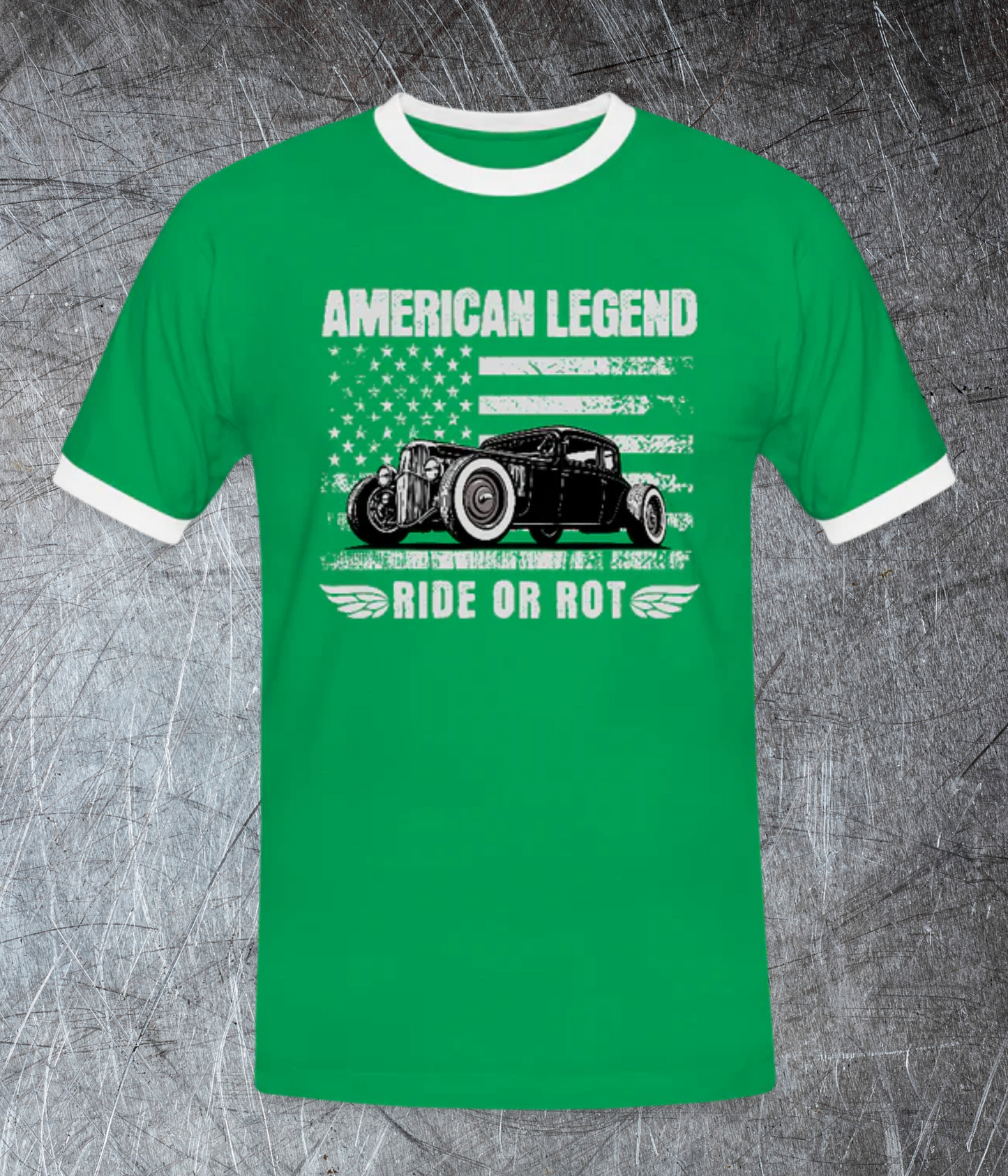 😎🤙 American Legend – Ride or Rot - Männer Kontrast-T-Shirt