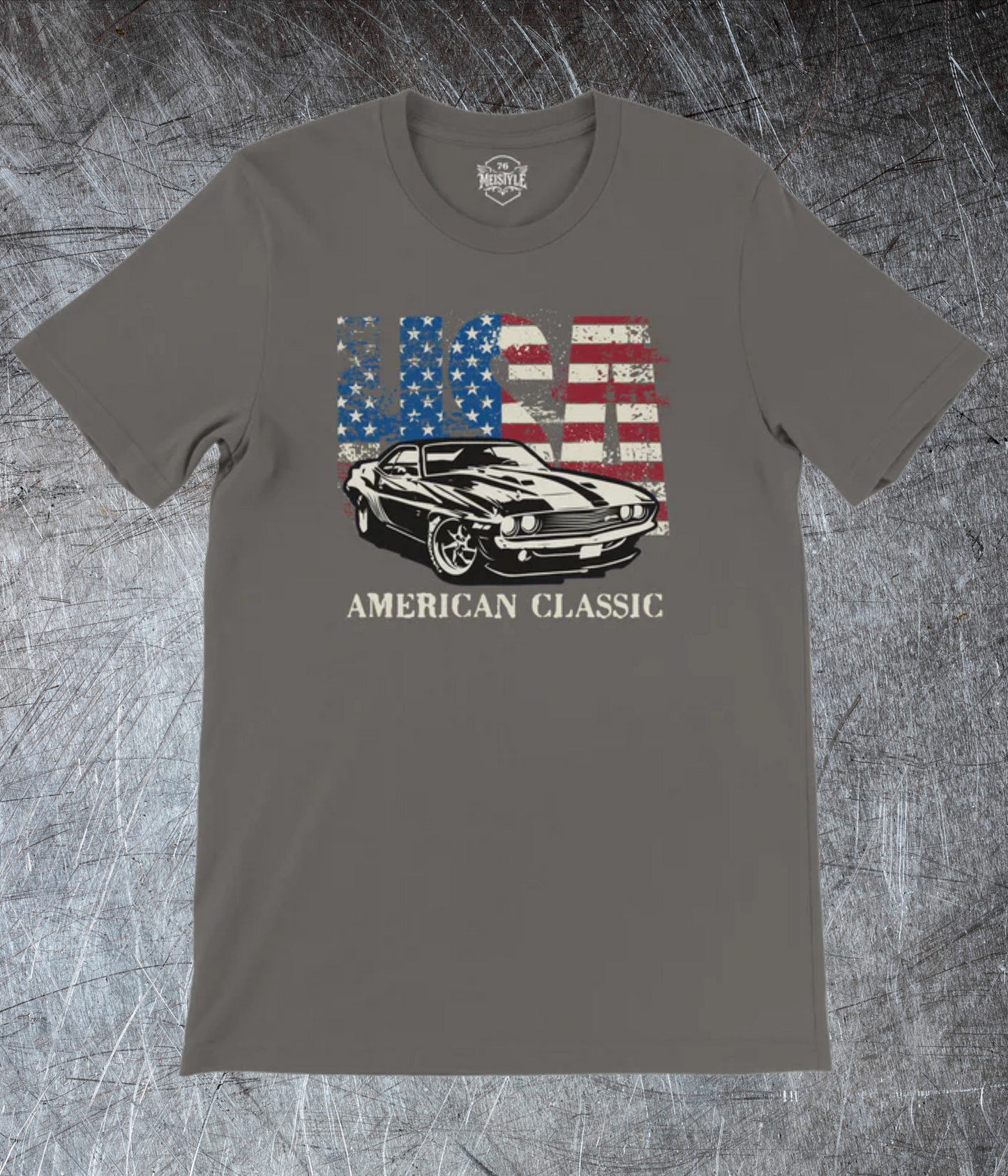 🗽USA American Classic – Muscle Car & Flag