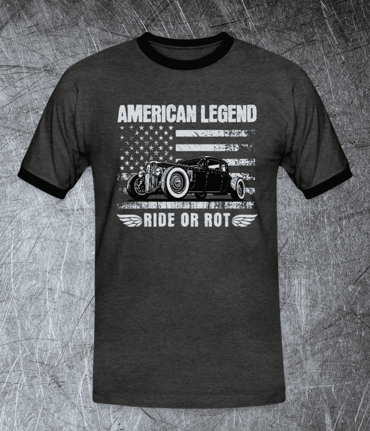 😎🤙 American Legend – Ride or Rot - Männer Kontrast-T-Shirt