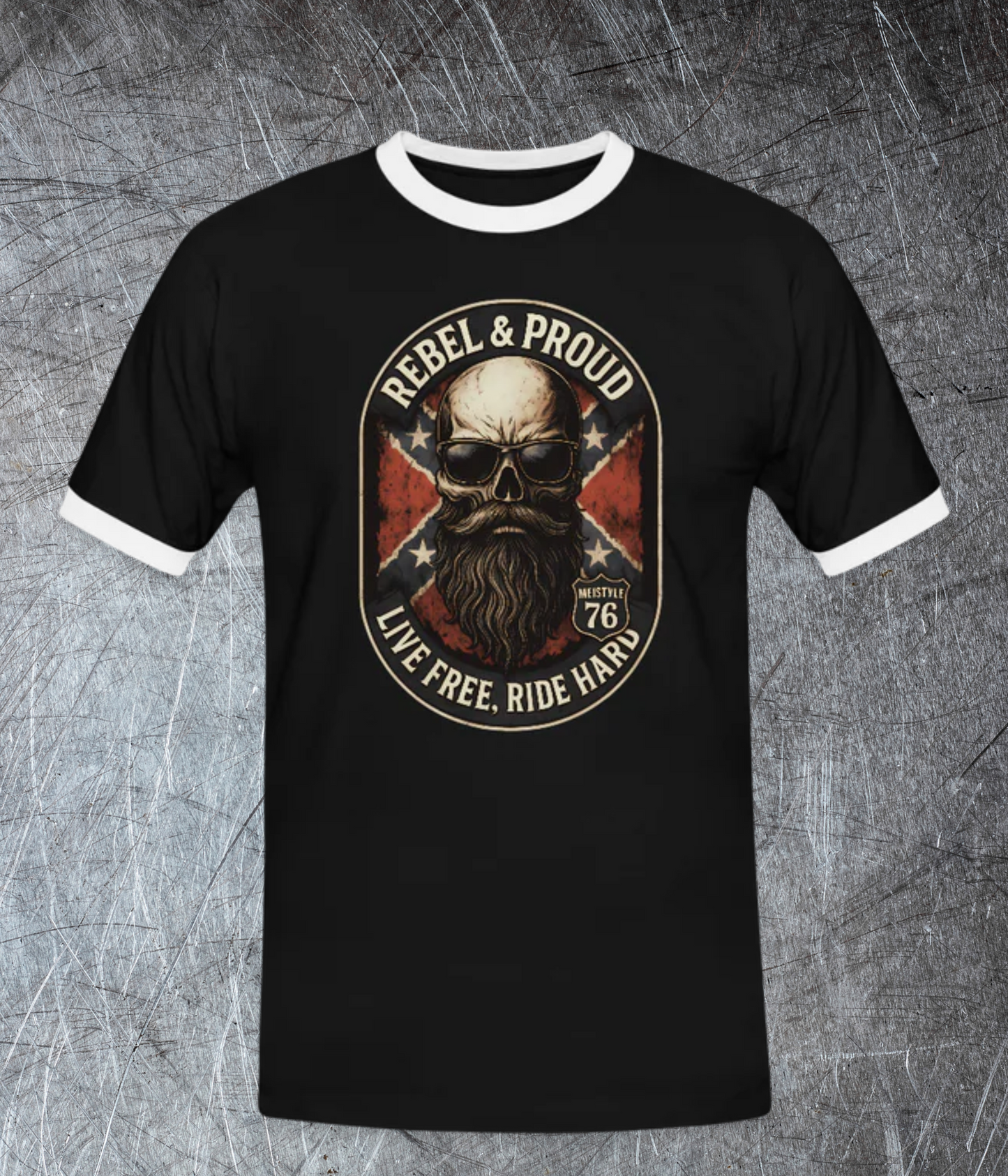 😎🤙 Rebel & Proud – Ride Hard - Männer Kontrast-T-Shirt
