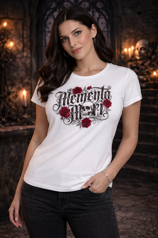 Memento Mori – Totenkopf & Rosen - Frauen Premium T-Shirt