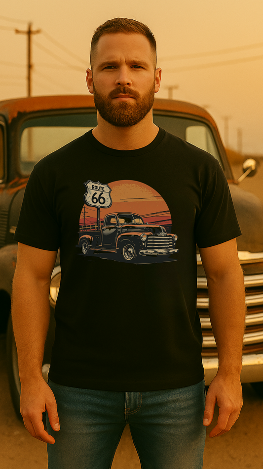 Route 66 Garage – Built to Last - Premium T-Shirt