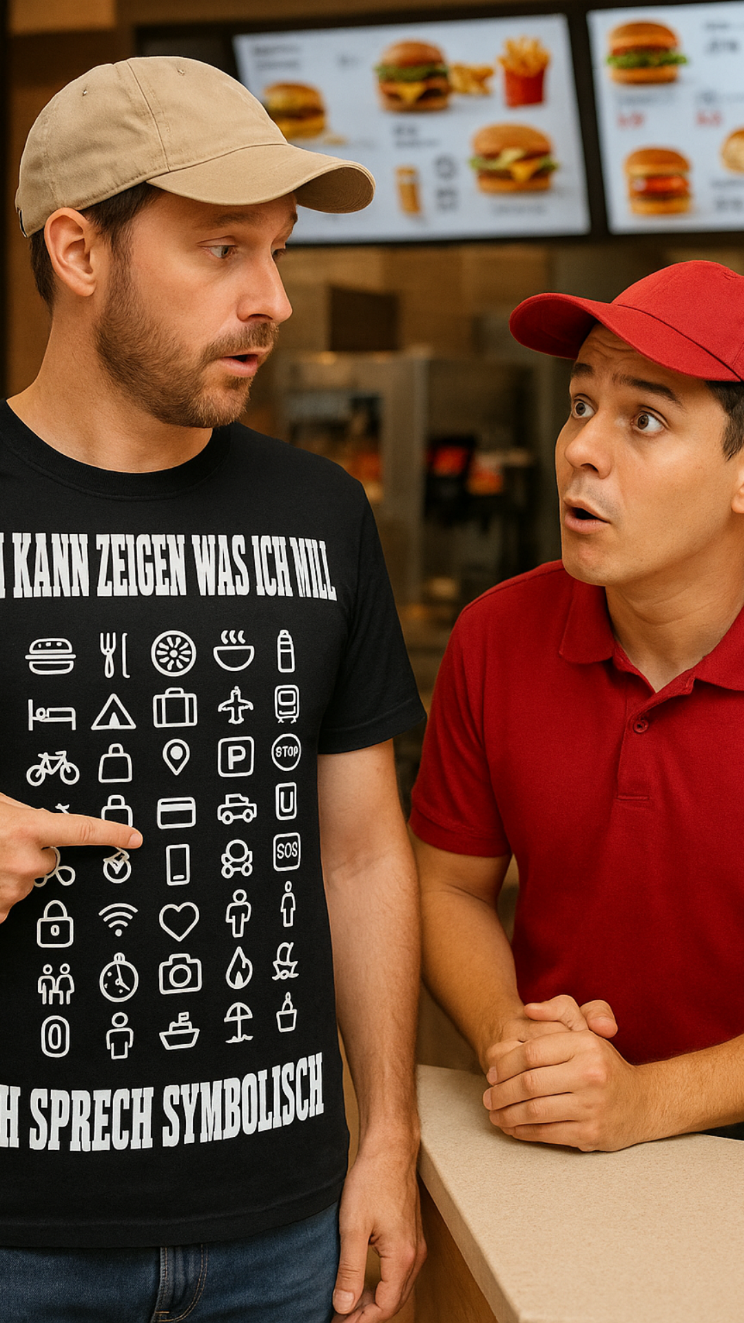 🥴 Ich sprech symbolisch – Icon Shirt für unterwegs