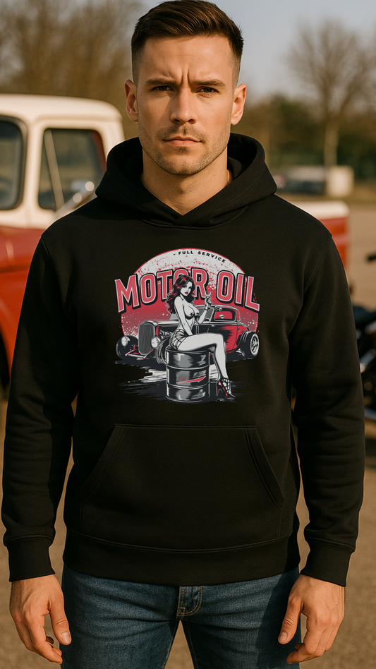Motor Oil – Full Service Babe - Bio-Hoodie