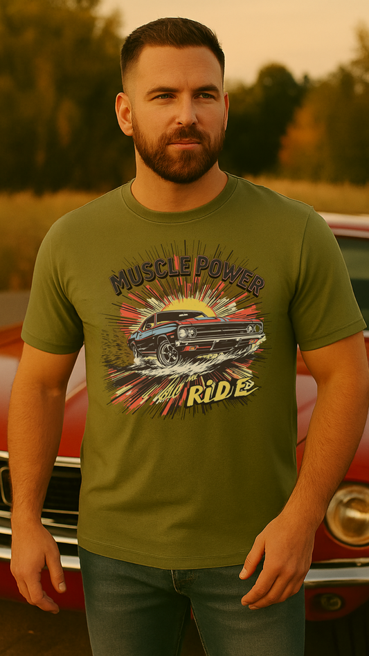 Muscle Power – Hold the Ride - Premium T-Shirt