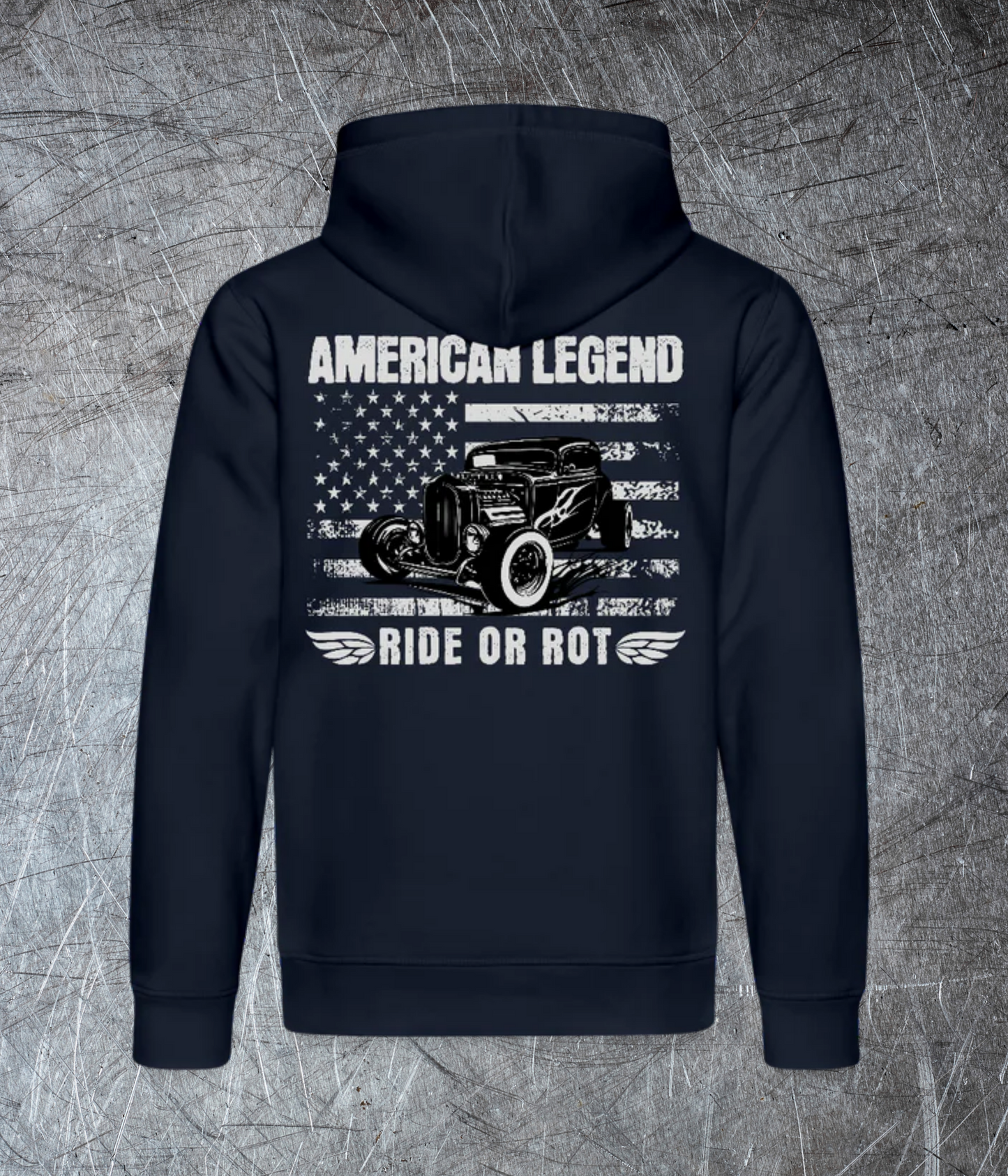 Ride or Rot - Rückendruck - Bio-Hoodie