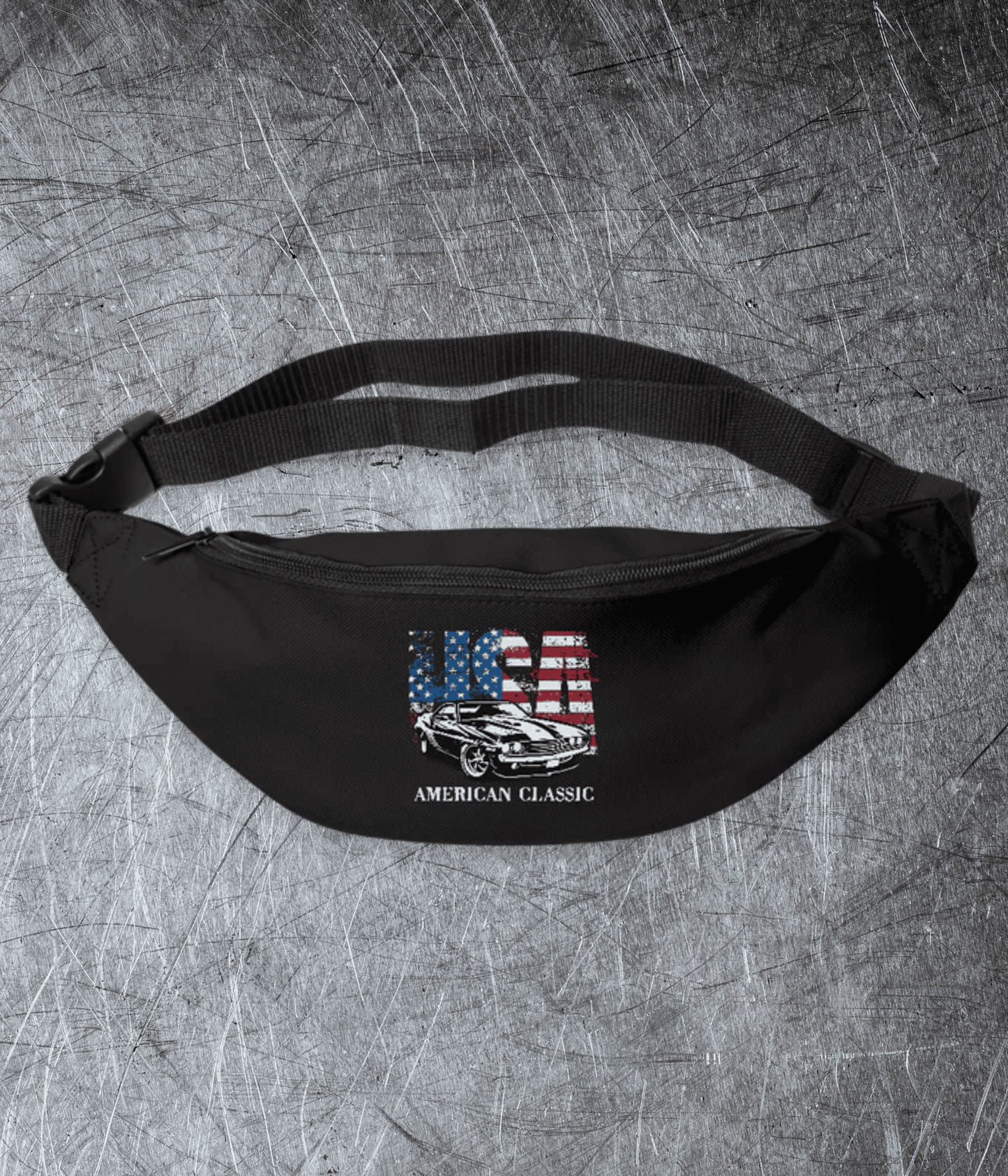 😎 USA American Classic – Muscle Car & Flag - Gürteltasche