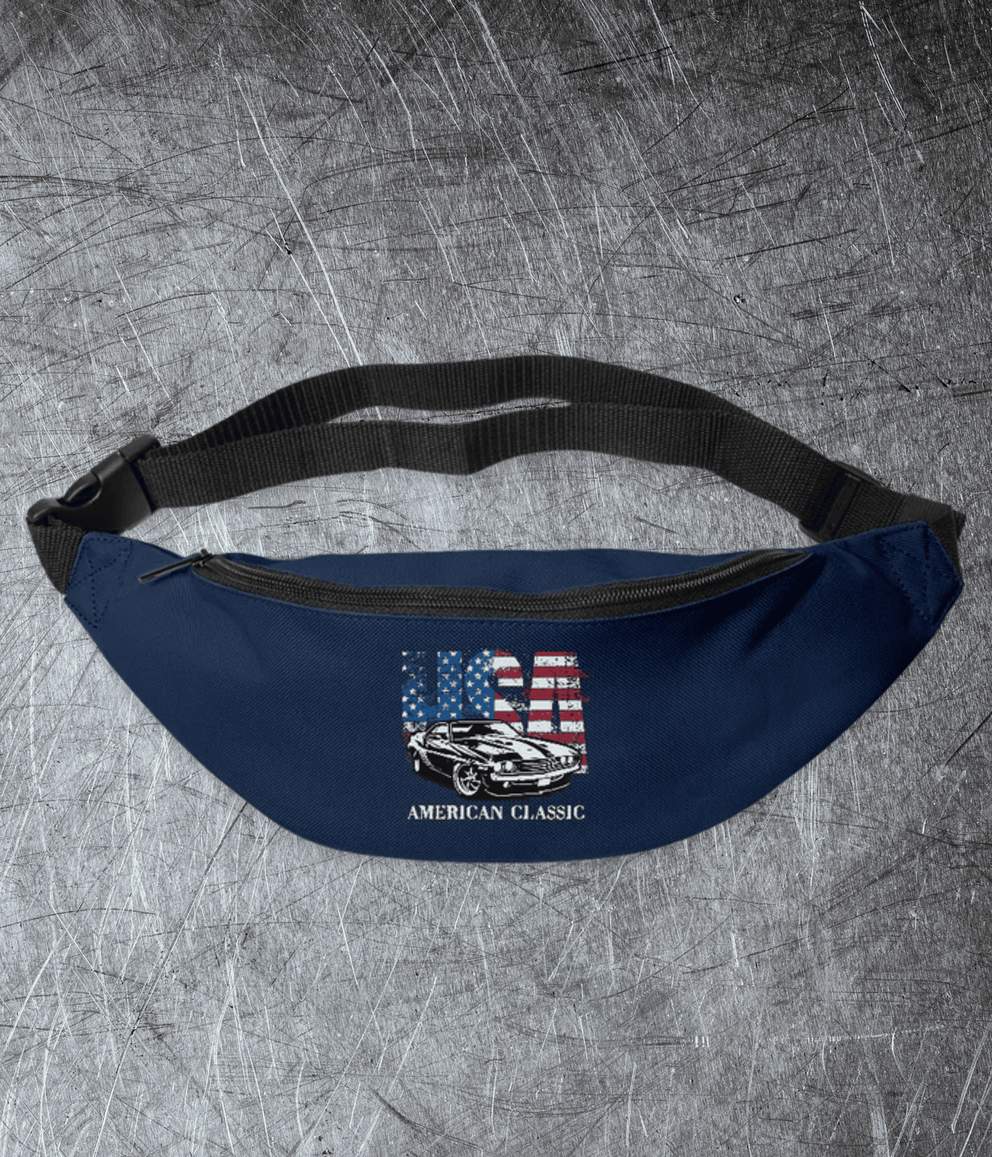 😎 USA American Classic – Muscle Car & Flag - Gürteltasche