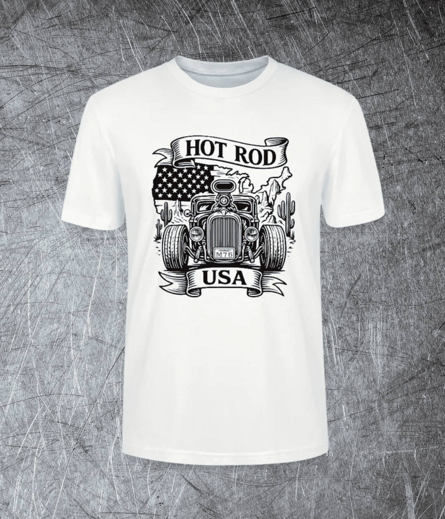 Hot Rod USA – Desert Ride Design - Premium T-Shirt