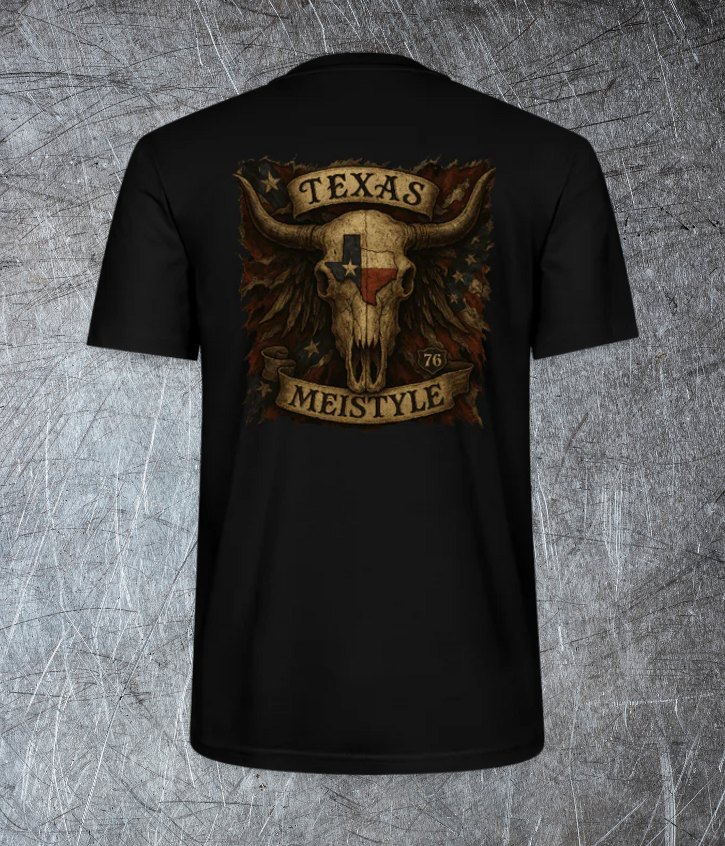 Longhorn Meistyle76 / Rückendruck / Premium T-Shirt