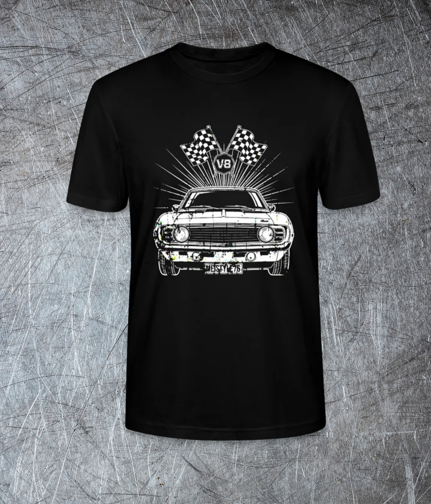 V8 Power – Born to Roar - Premium T-Shirt