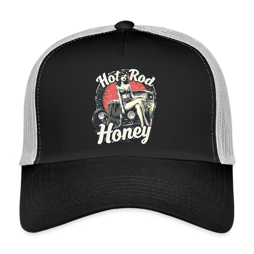 Hot Rod Honey - Trucker Cap - Schwarz/Steingrau