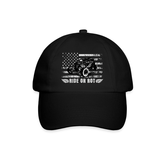 Ride or Rot - Baseballkappe - Schwarz/Schwarz