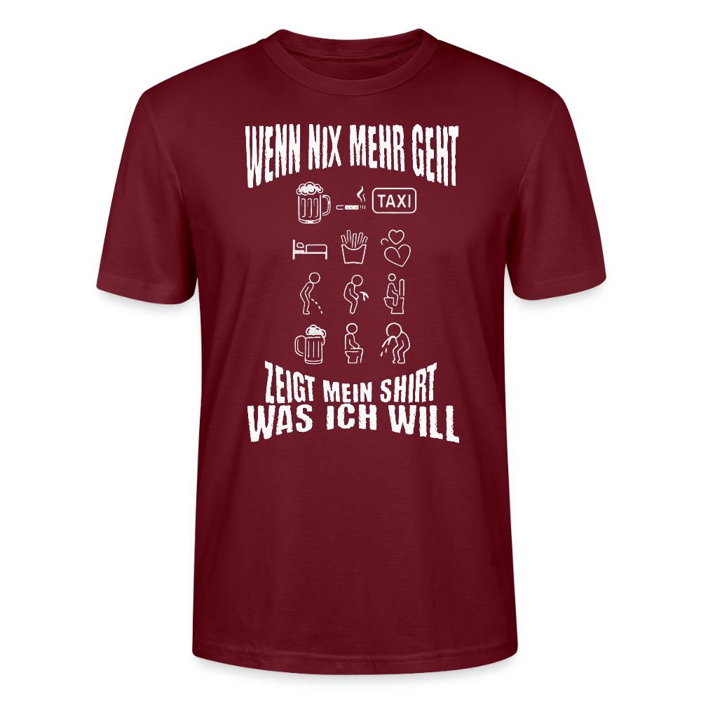 Wenn nix mehr geht – Icons sagen alles - Stanley/Stella Unisex T-Shirt CRAFTER - Burgunderrot