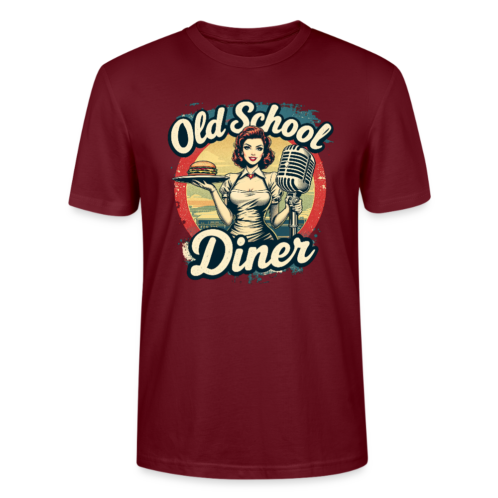Old School Diner – Classic 50s Style - Unisex T-Shirt - Burgunderrot