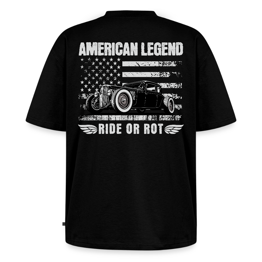 Ride or Rot -  Backprint  Unisex Oversized Bio T-Shirt - Schwarz