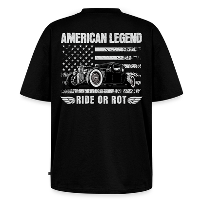 Ride or Rot -  Backprint  Unisex Oversized Bio T-Shirt - Schwarz