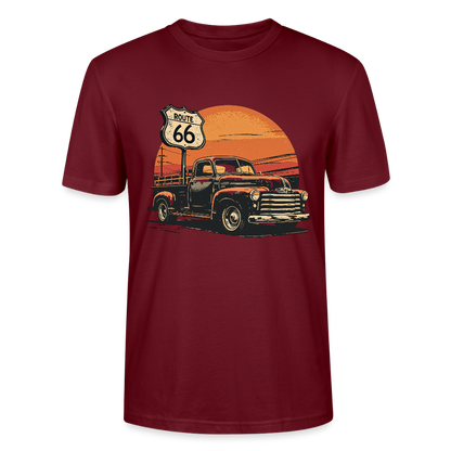 Route 66 Garage – Built to Last / Unisex T-Shirt - Burgunderrot