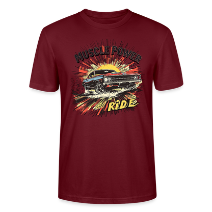 Muscle Power – Hold the Ride - Unisex T-Shirt - Burgunderrot