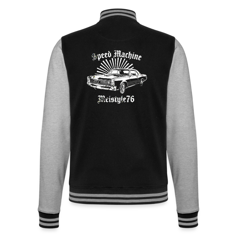 Speed Machine - College-Sweatjacke - Schwarz/Grau meliert