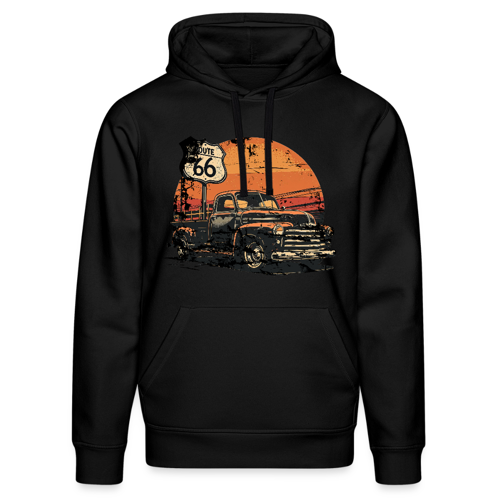 Route 66 Garage – Built to Last - Bio-Hoodie - Schwarz
