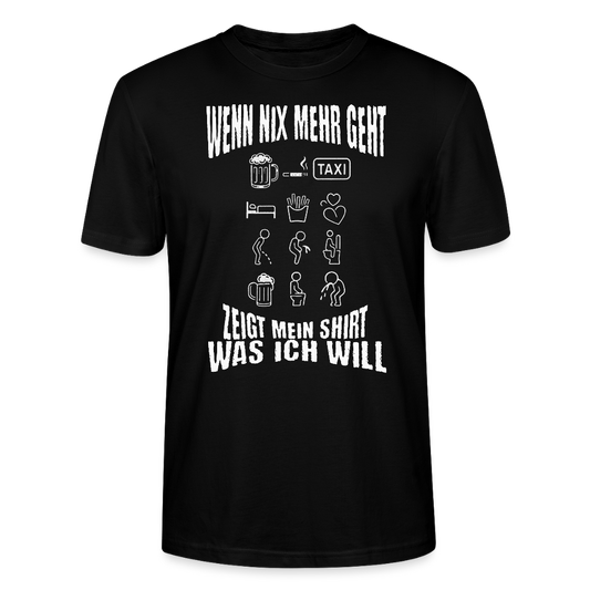 Wenn nix mehr geht – Icons sagen alles - Stanley/Stella Unisex T-Shirt CRAFTER - Schwarz