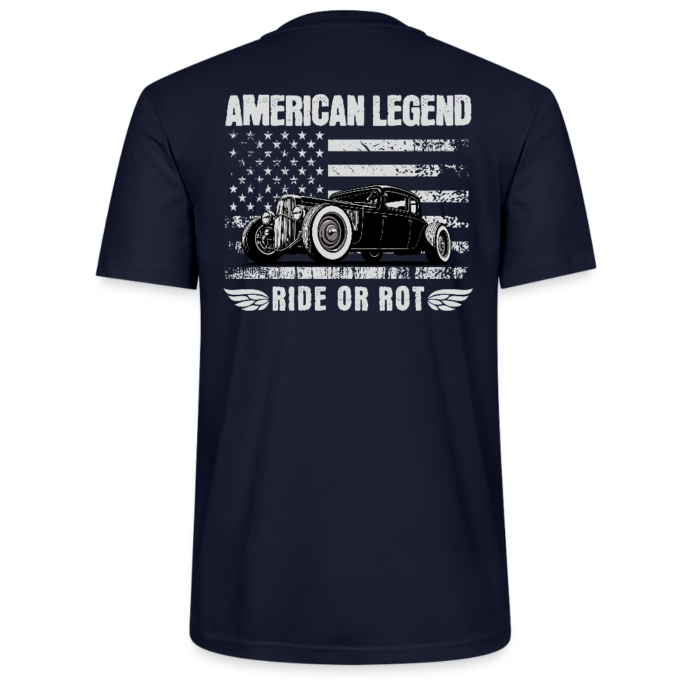 Backprint  American Legend – Ride or Rot - Stanley/Stella Unisex T-Shirt CRAFTER - Navy