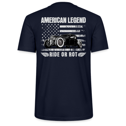 Backprint  American Legend – Ride or Rot - Stanley/Stella Unisex T-Shirt CRAFTER - Navy
