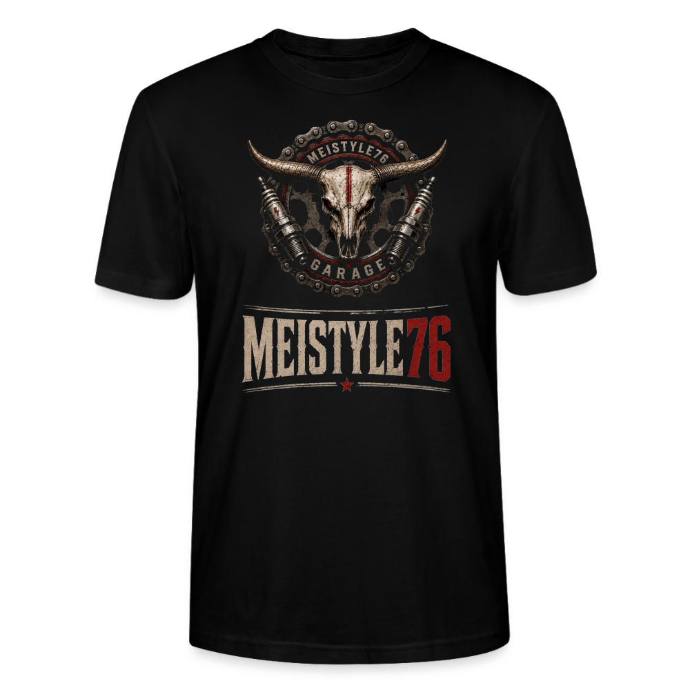Meistyle76 Garage Shirt – Biker & Schrauber Style - Schwarz