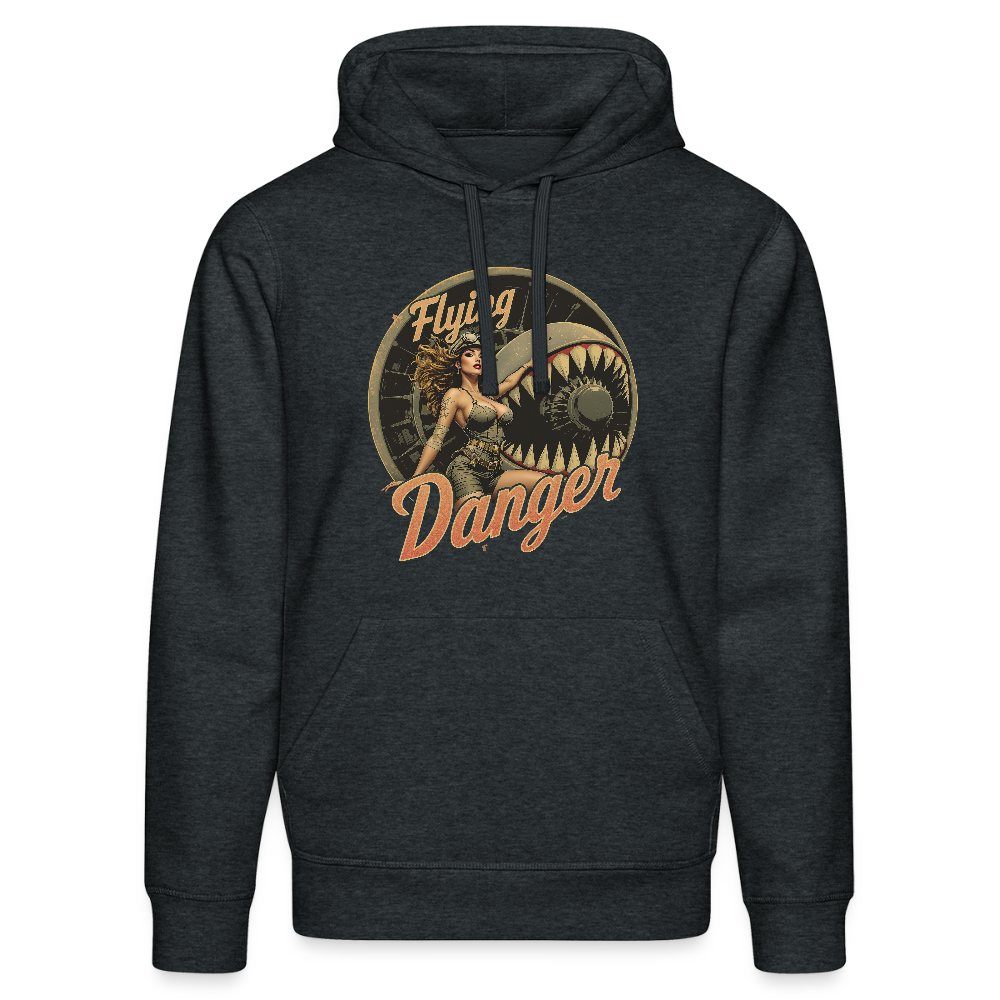 Flying Danger -  Bio-Hoodie - Dunkelgrau meliert