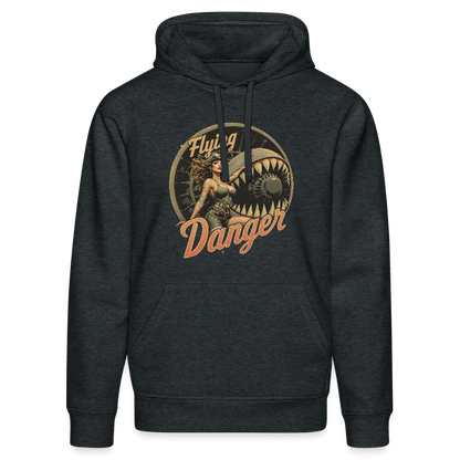 Flying Danger -  Bio-Hoodie - Dunkelgrau meliert
