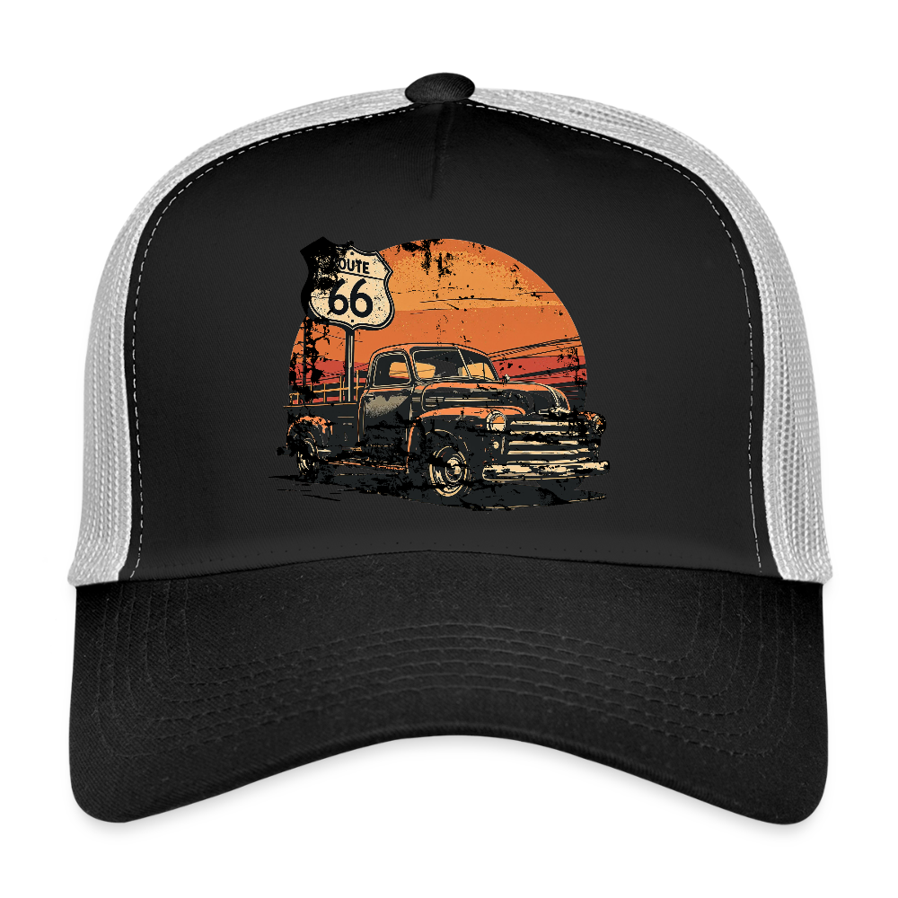 Route 66 Garage – Trucker Cap - Schwarz/Steingrau