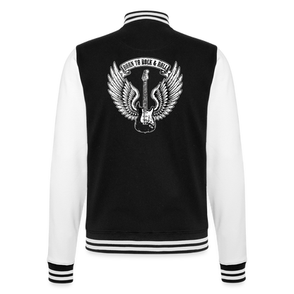 College-Sweatjacke - Schwarz/Weiß