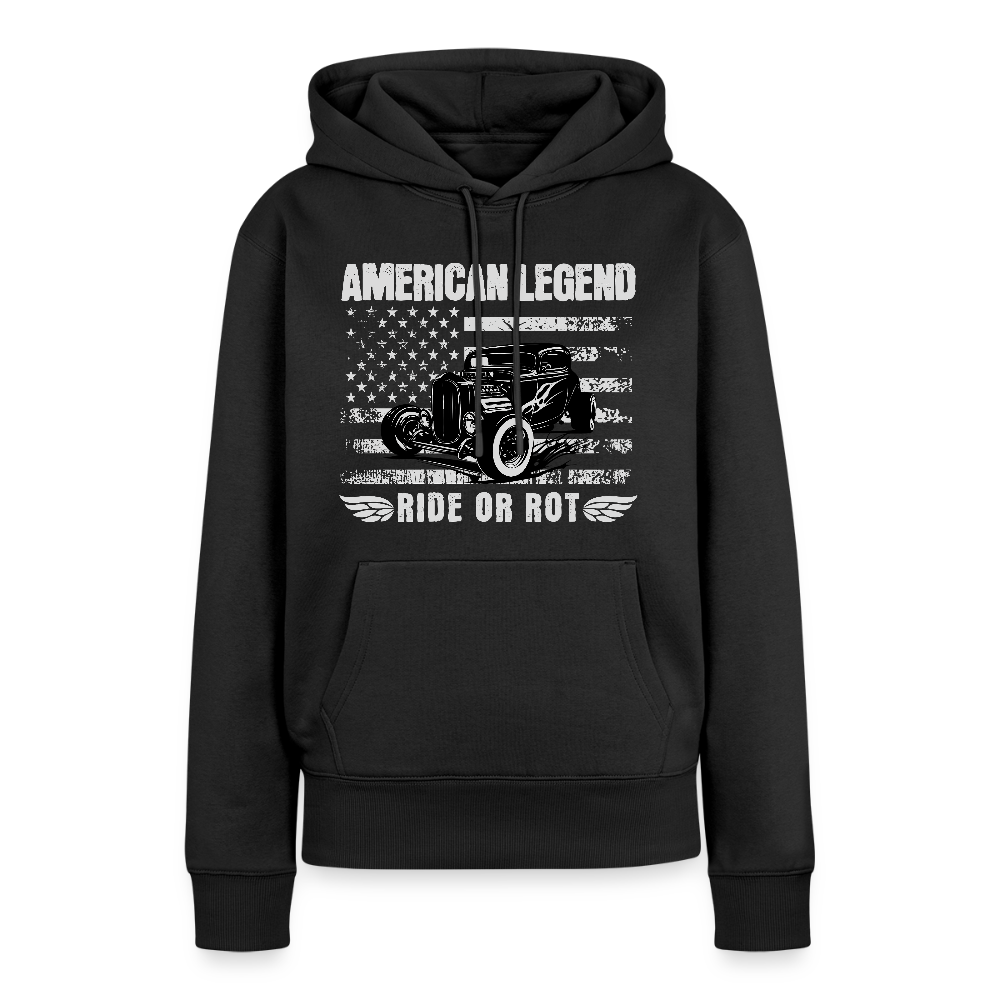 Frauen Premium Hoodie - Schwarz