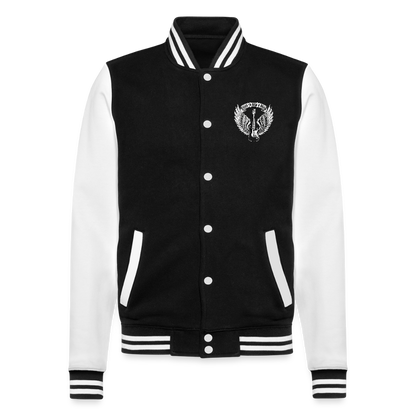 College-Sweatjacke - Schwarz/Weiß