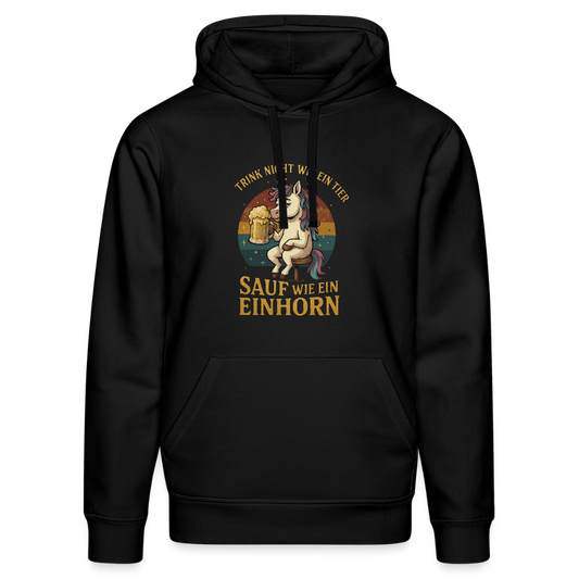 Sauf wie ein Einhorn - Stanley/Stella Unisex Bio-Hoodie DRUMMER - Schwarz