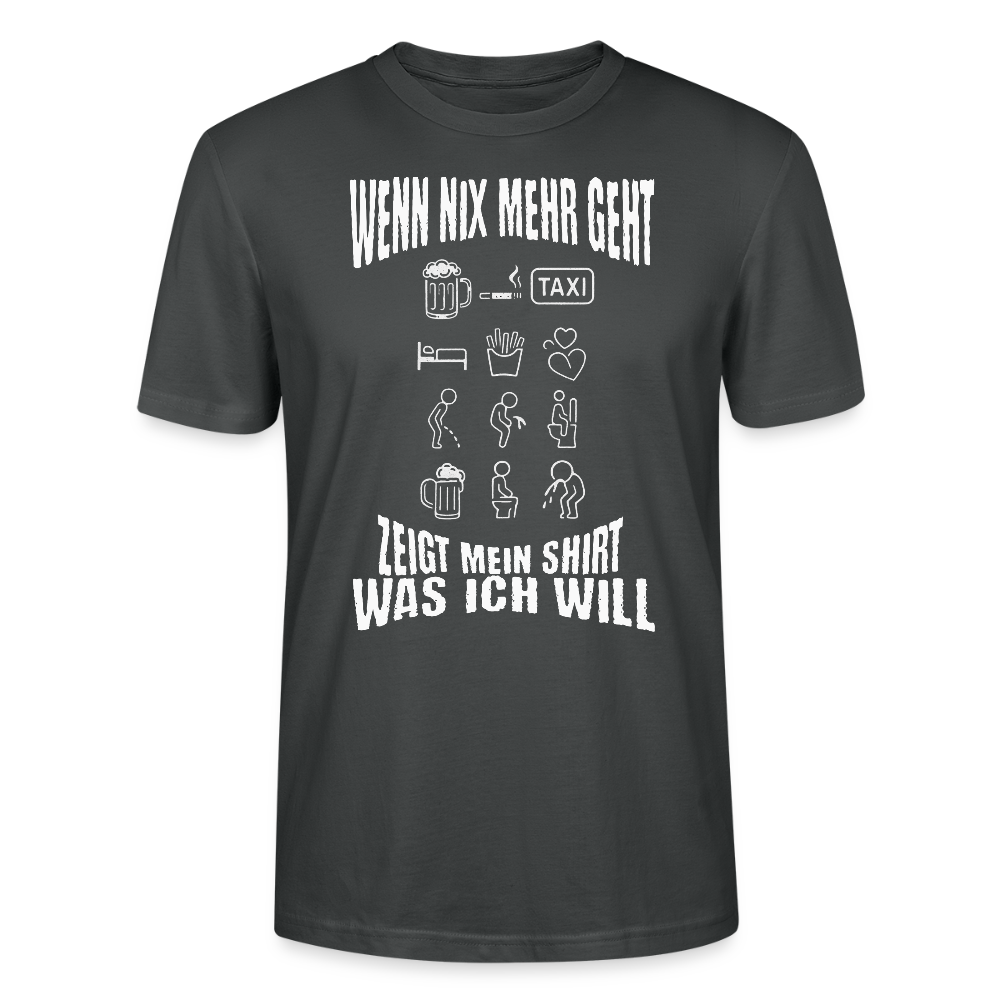 Wenn nix mehr geht – Icons sagen alles - Stanley/Stella Unisex T-Shirt CRAFTER - Anthrazit