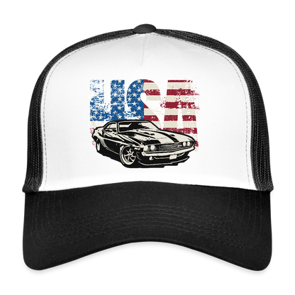 American Classic - Trucker Cap - Weiß/Schwarz