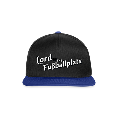 Lord of the Fußballplatz – Der einzig wahre Herr der Kreisliga - Snapback Cap - Schwarz/Königsblau
