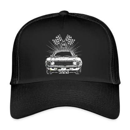 V8 Power – Born to Roar - Trucker Cap - Schwarz/Schwarz