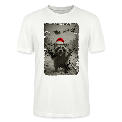 Lustiger Waschbär zu Weihnachten – Vintage Xmas Shirt - Premium T-Shirt - Weiß