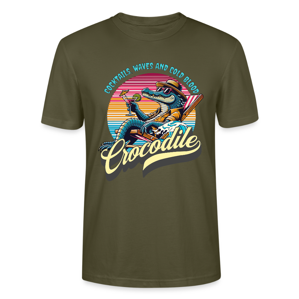 Cocktails, Waves & Cold Blood – Crocodile Chill - Stanley/Stella Unisex T-Shirt CRAFTER - Khaki