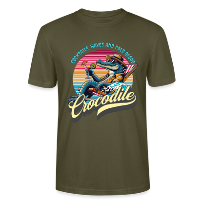 Cocktails, Waves & Cold Blood – Crocodile Chill - Stanley/Stella Unisex T-Shirt CRAFTER - Khaki