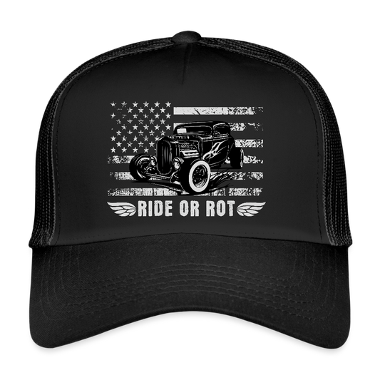 Ride or Rot - Trucker Cap - Schwarz/Schwarz