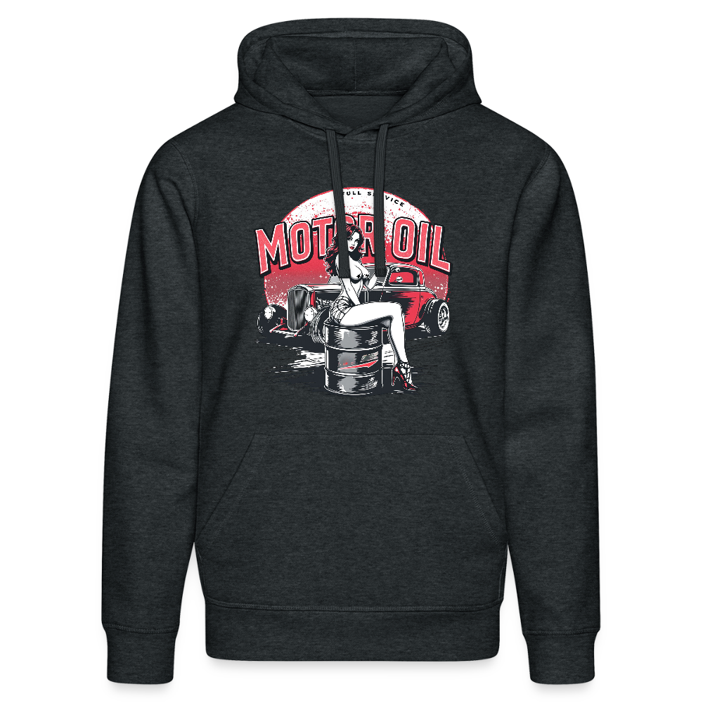 Motor Oil – Full Service Babe - Bio-Hoodie - Dunkelgrau meliert