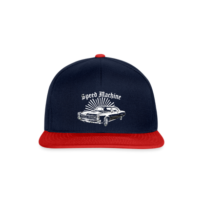 Speed Machine - Snapback Cap - Navy/Rot